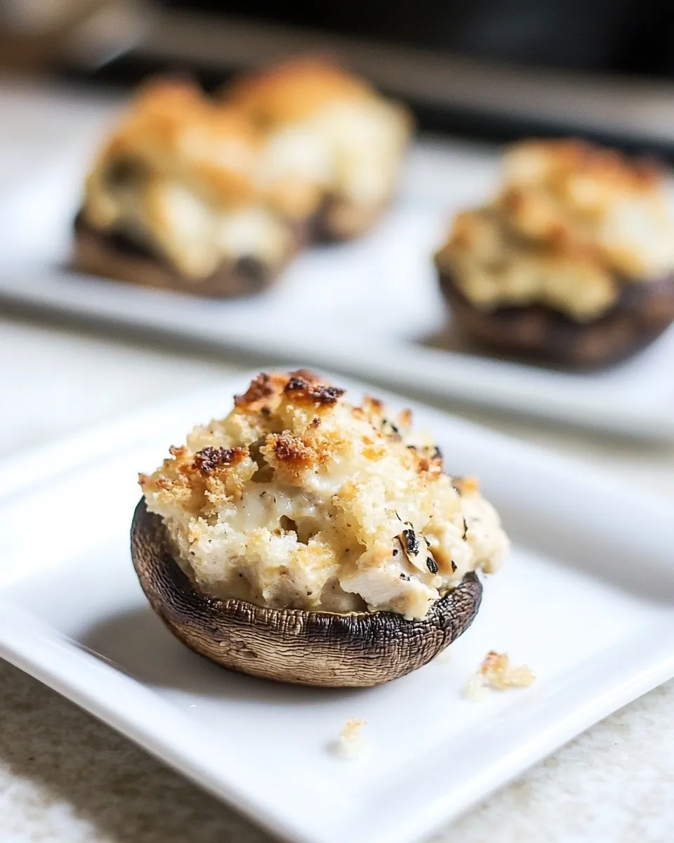 Easy Chicken and Cheese Stuffed Mushrooms picture