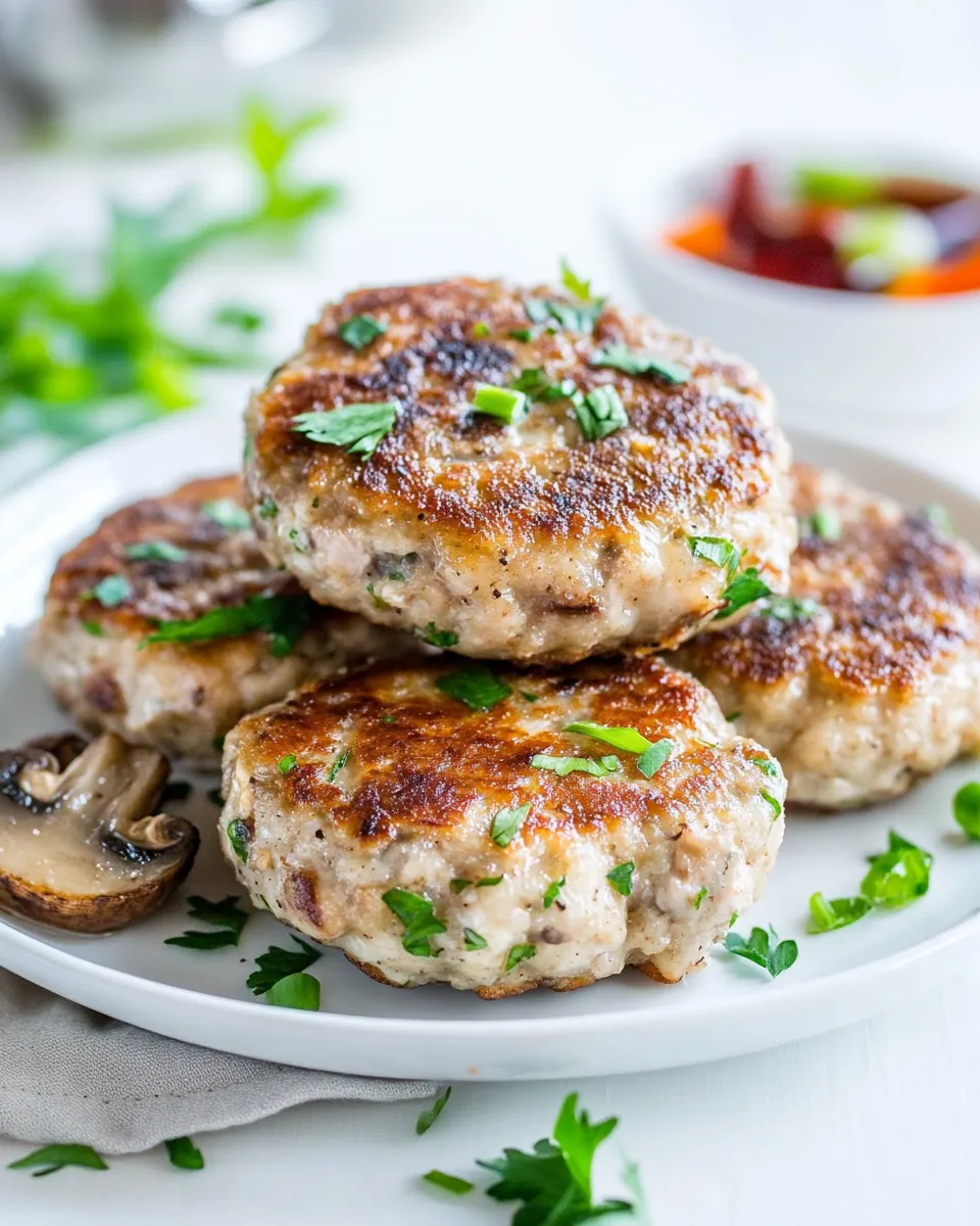 Homemade Chicken and Mushroom Patties (Kotlety) photo