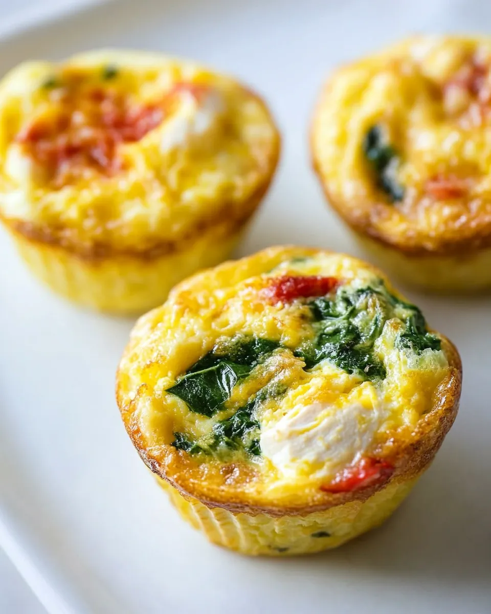 Homemade Chicken and Spinach Egg Cups photo