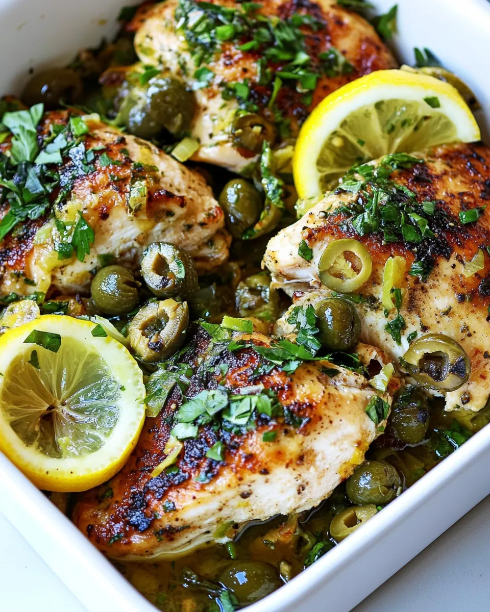 Classic Chicken with Lemon, Green Olives, and Capers photo