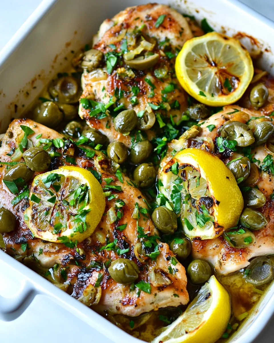 Easy Chicken with Lemon, Green Olives, and Capers dish photo