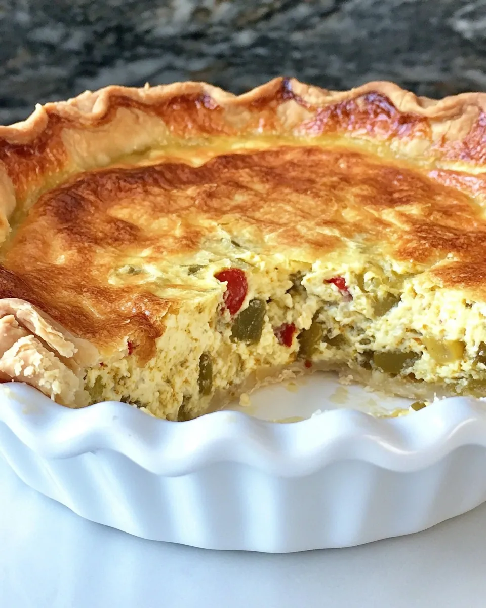 Delicious Chile Relleno Quiche shot