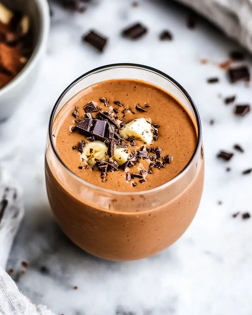 Delicious Chocolate Banana Smoothie With Cayenne photo