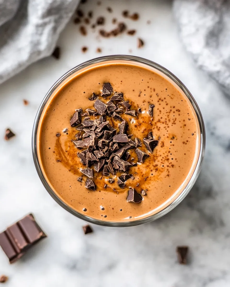 Classic Chocolate Banana Smoothie With Cayenne shot