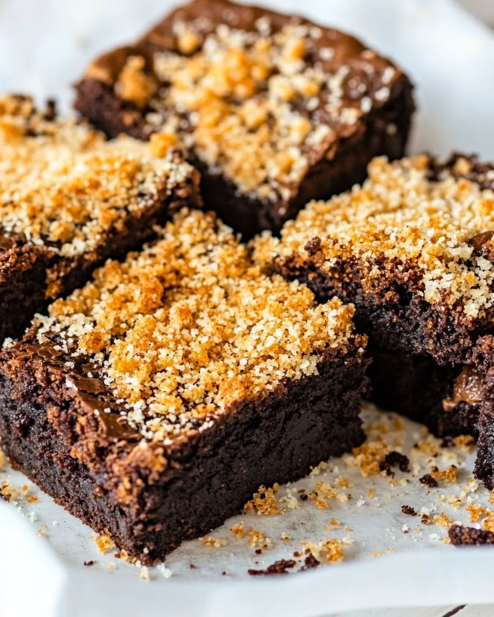 Homemade Chocolate Brownies with Salted Panko photo