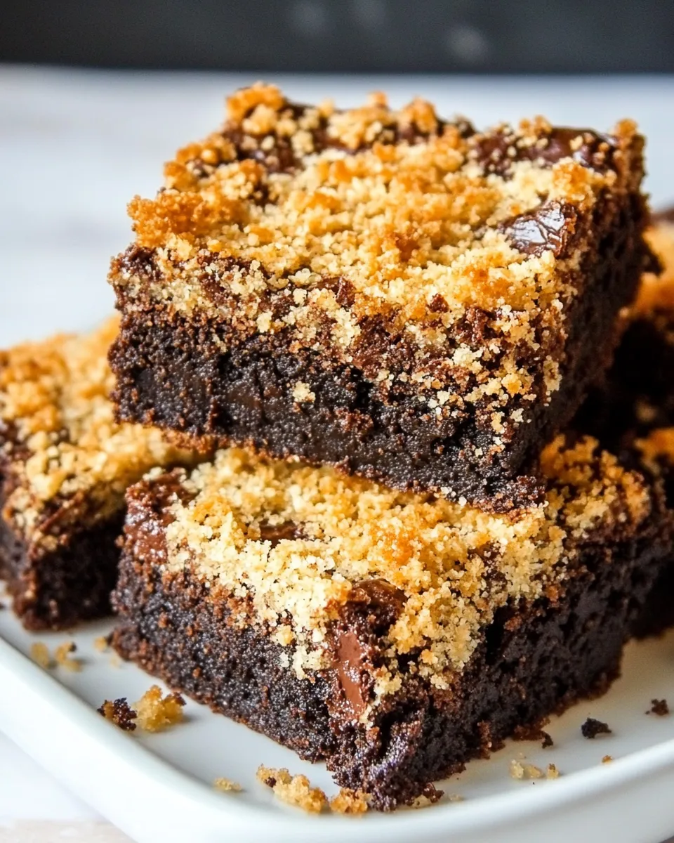 Delicious Chocolate Brownies with Salted Panko shot