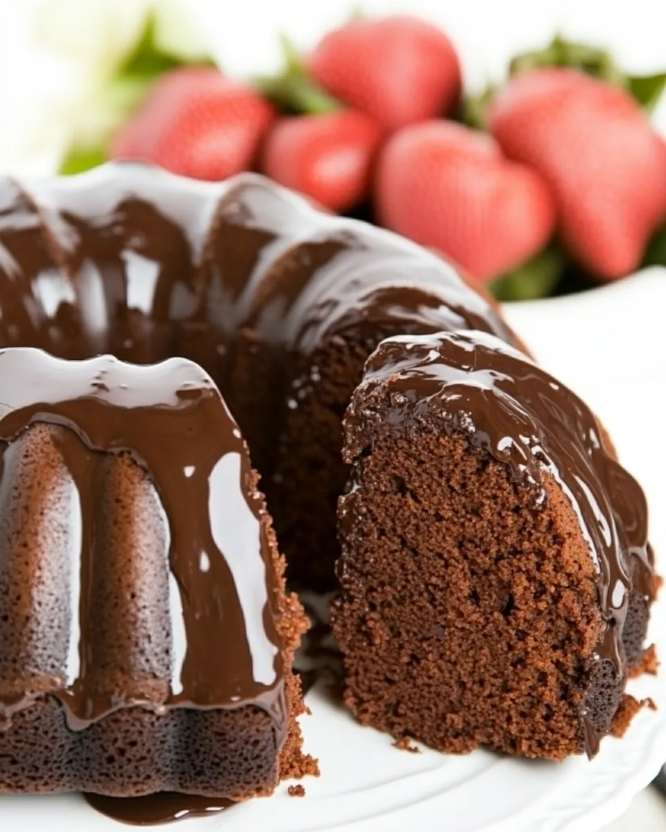 Easy Chocolate Bundt Cake with Chocolate Fudge Icing picture