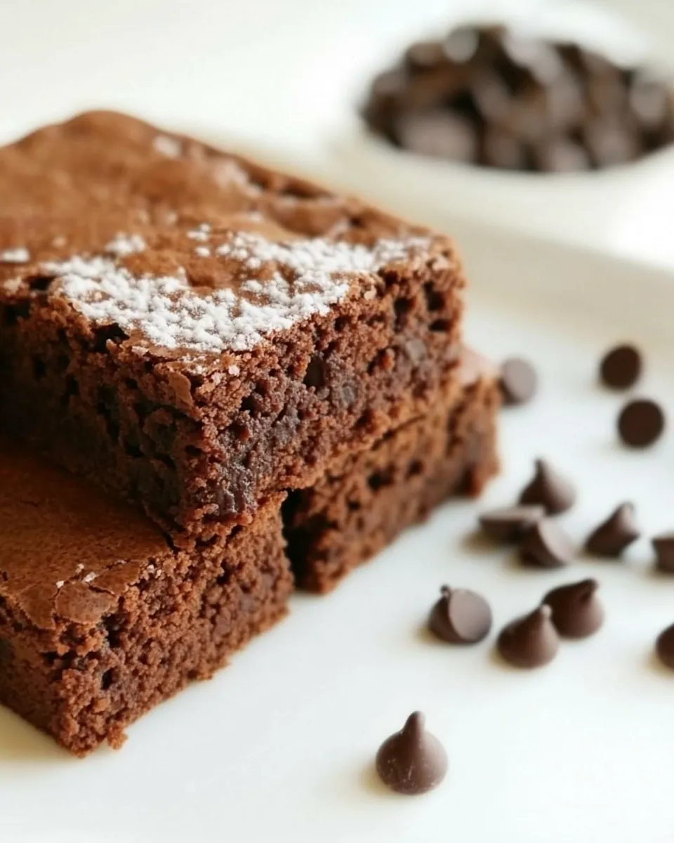 Quick Chocolate Chip Brownies shot