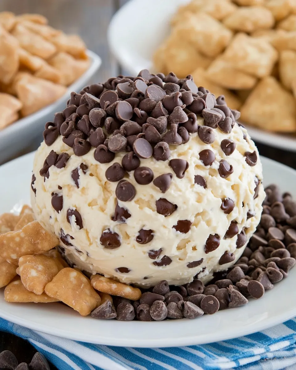Delicious Chocolate Chip Cheese Ball shot