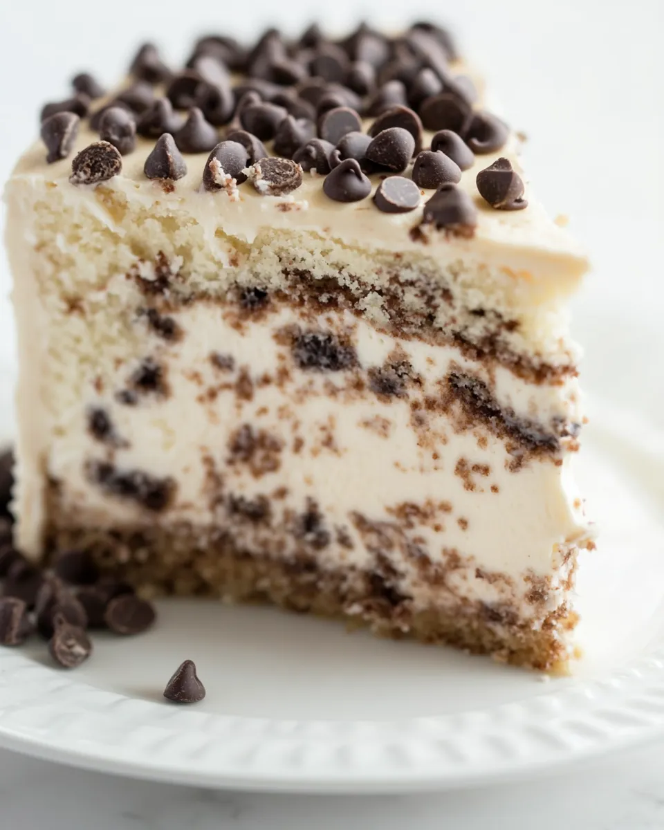 Homemade Chocolate Chip Cheesecake Cake photo