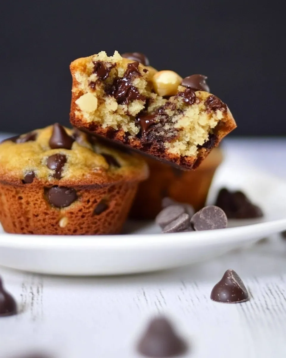 Homemade Chocolate Chip Cookie Banana Muffins photo