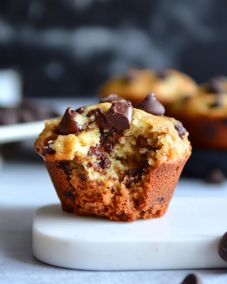 Classic Chocolate Chip Cookie Banana Muffins image