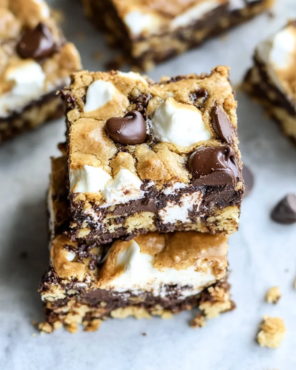 Best Chocolate Chip Cookie Smores Bars. picture
