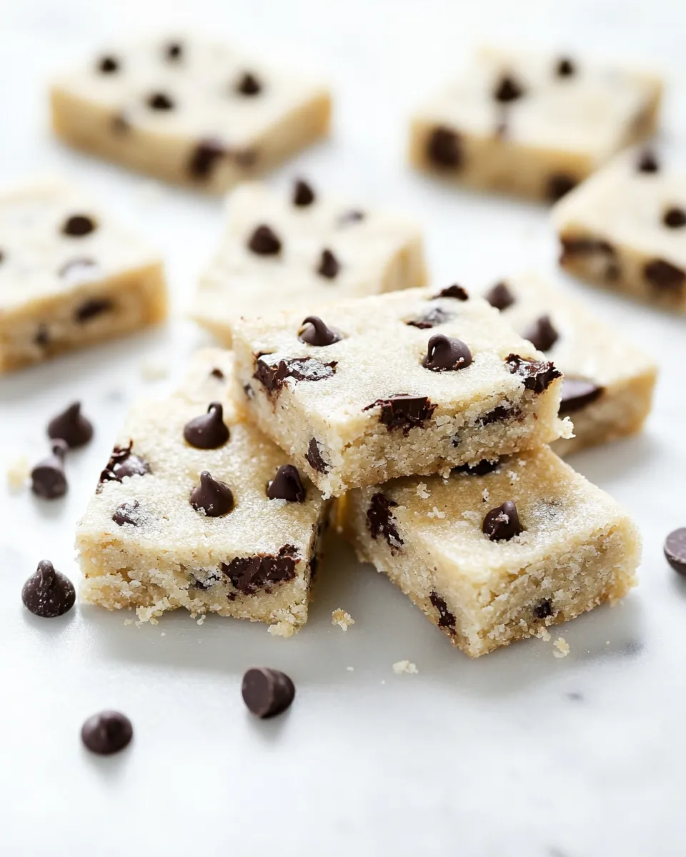 Delicious Chocolate Chip Shortbread Cookie Bars shot