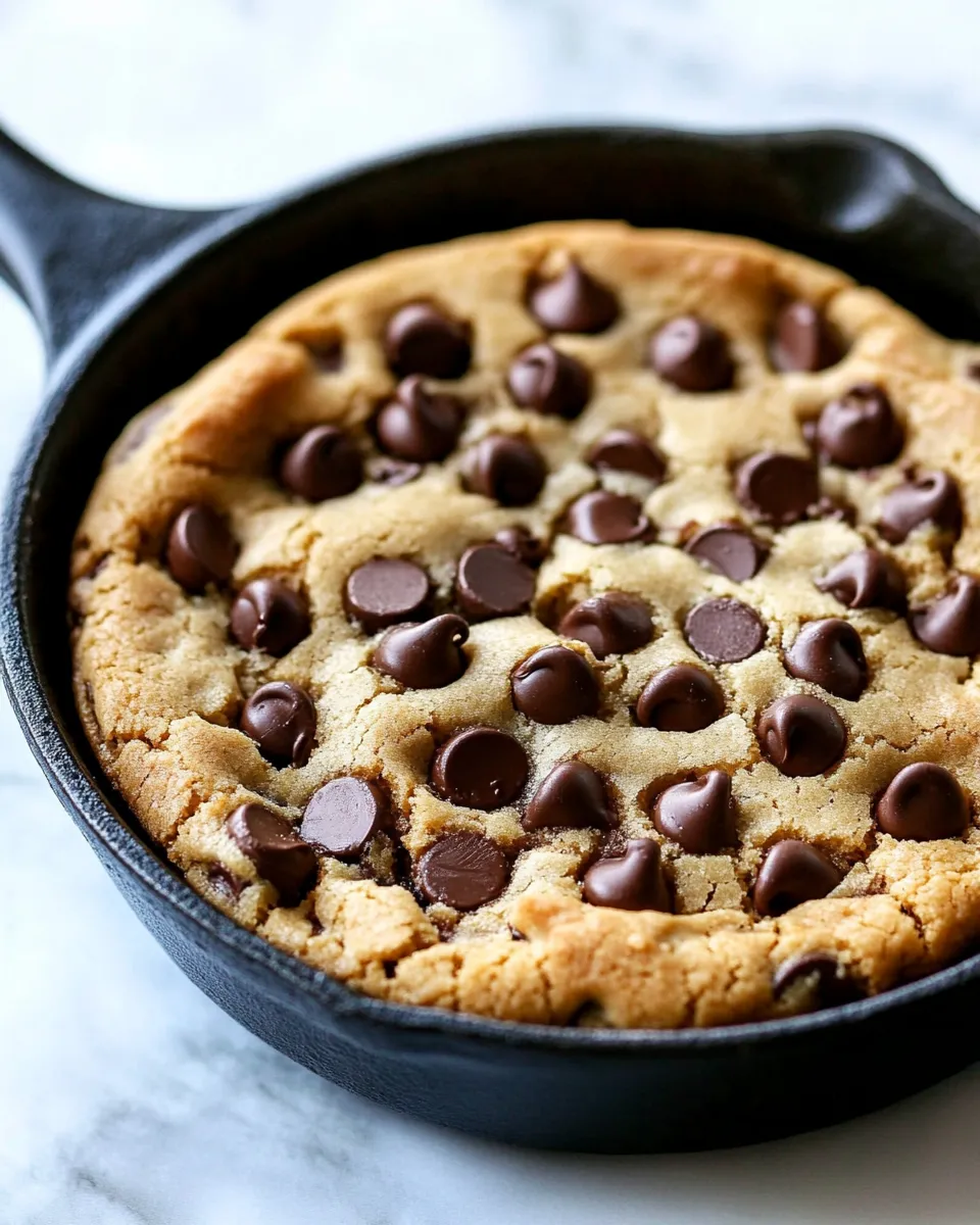 Delicious Chocolate Chip Skillet Cookie shot