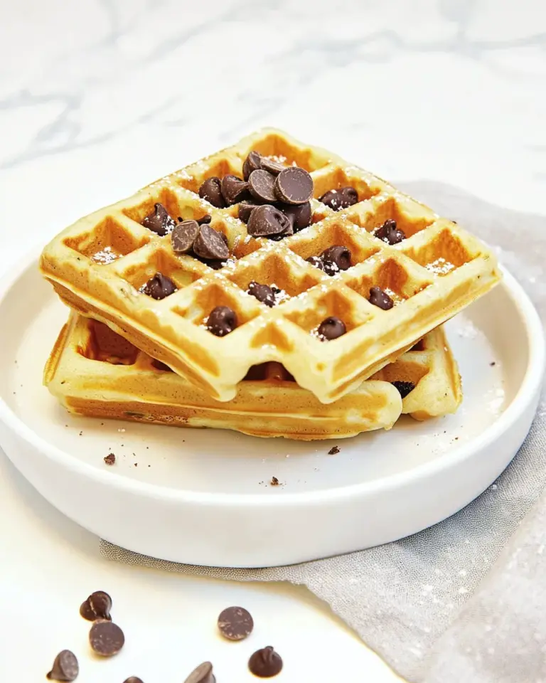 Homemade Chocolate Chip Waffles Recipe photo