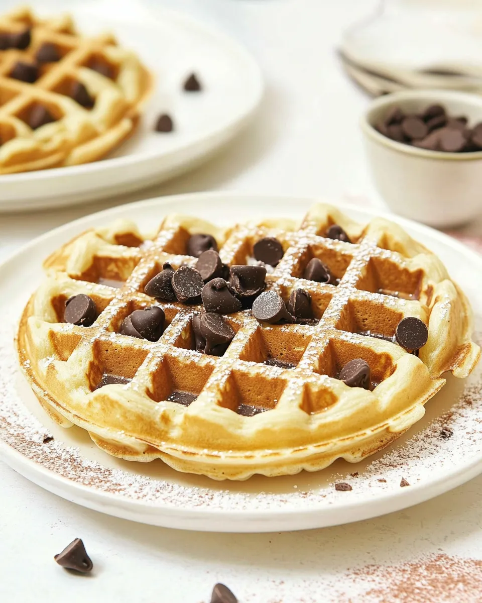 Classic Chocolate Chip Waffles Recipe image