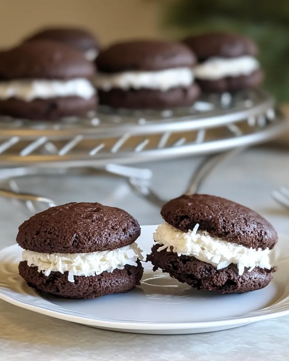 Classic Chocolate Coconut Whoopie Pies image