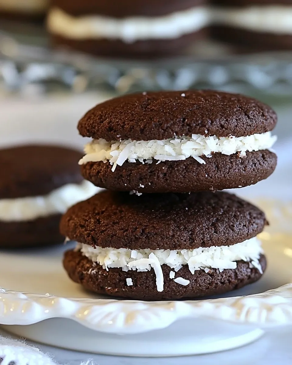 Easy Chocolate Coconut Whoopie Pies recipe photo