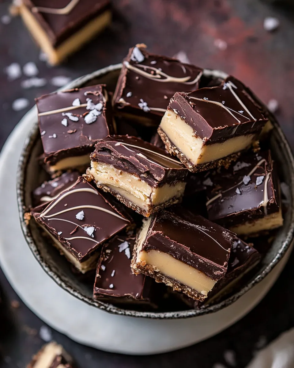 Ultimate Chocolate Covered Brown Butter Millionaires Bars. image