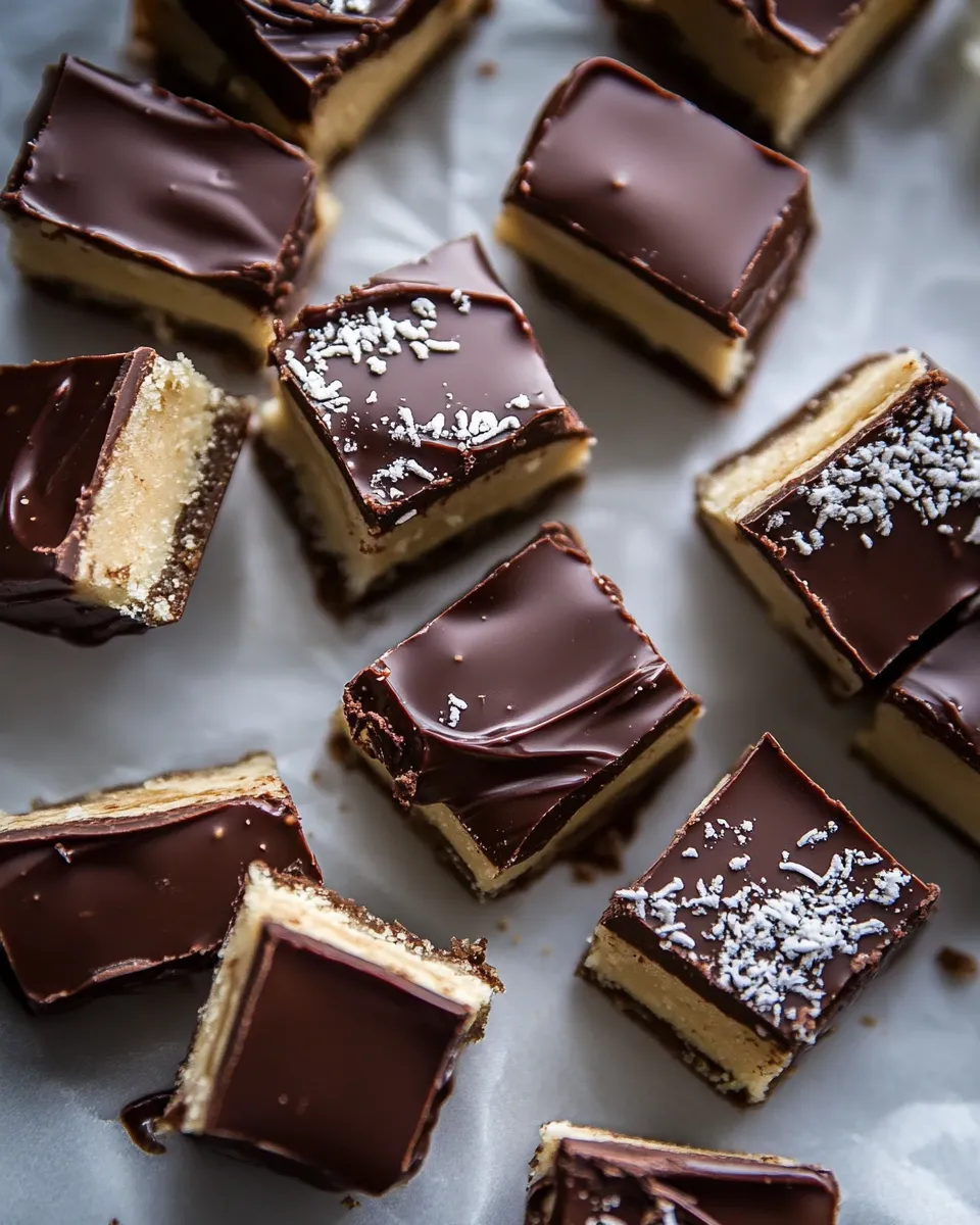Quick Chocolate Covered Brown Butter Millionaires Bars. picture