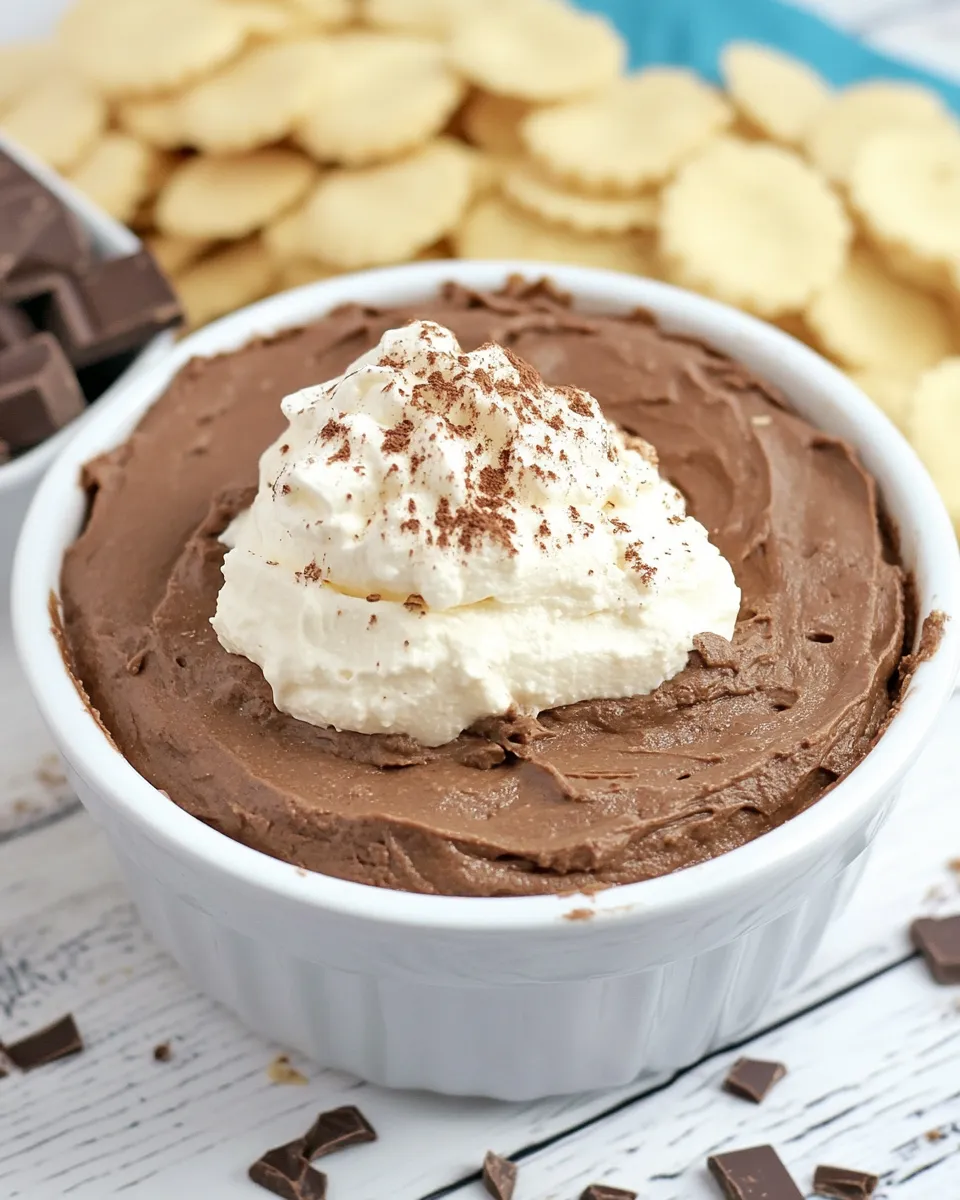 Delicious Chocolate Cream Pie Dip shot