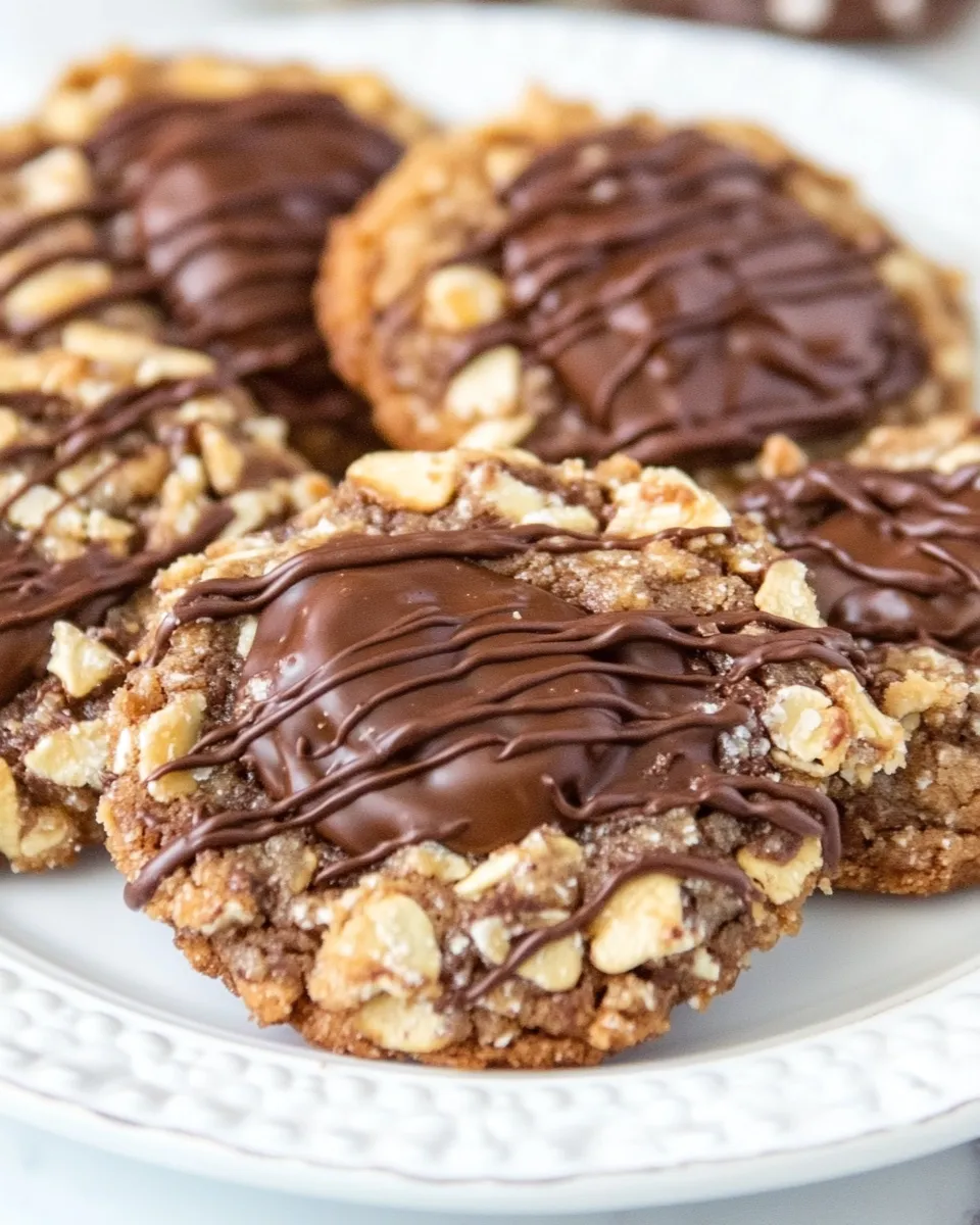 Homemade Chocolate Florentine Cookies shot