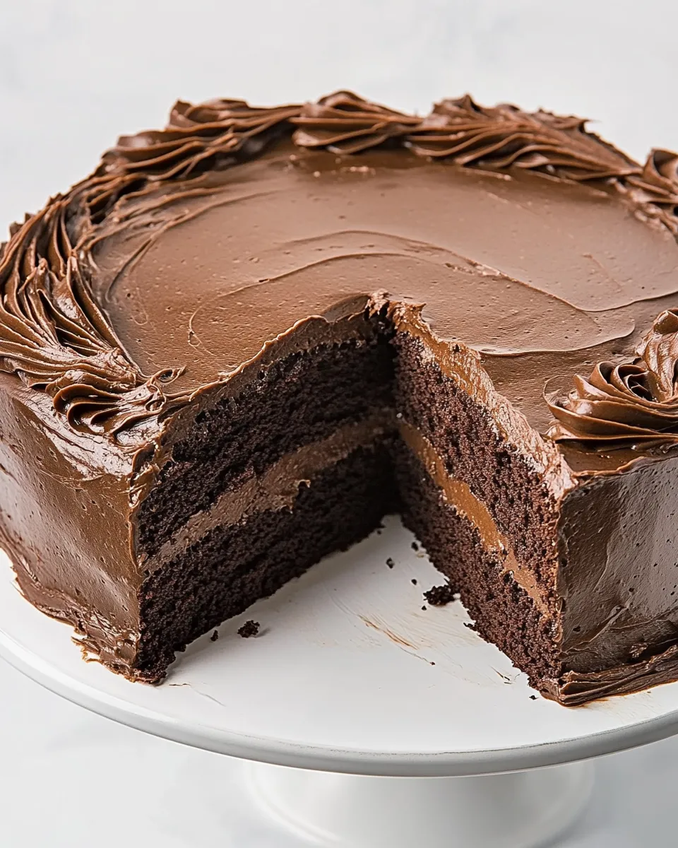 Homemade Chocolate Fudge Cake photo