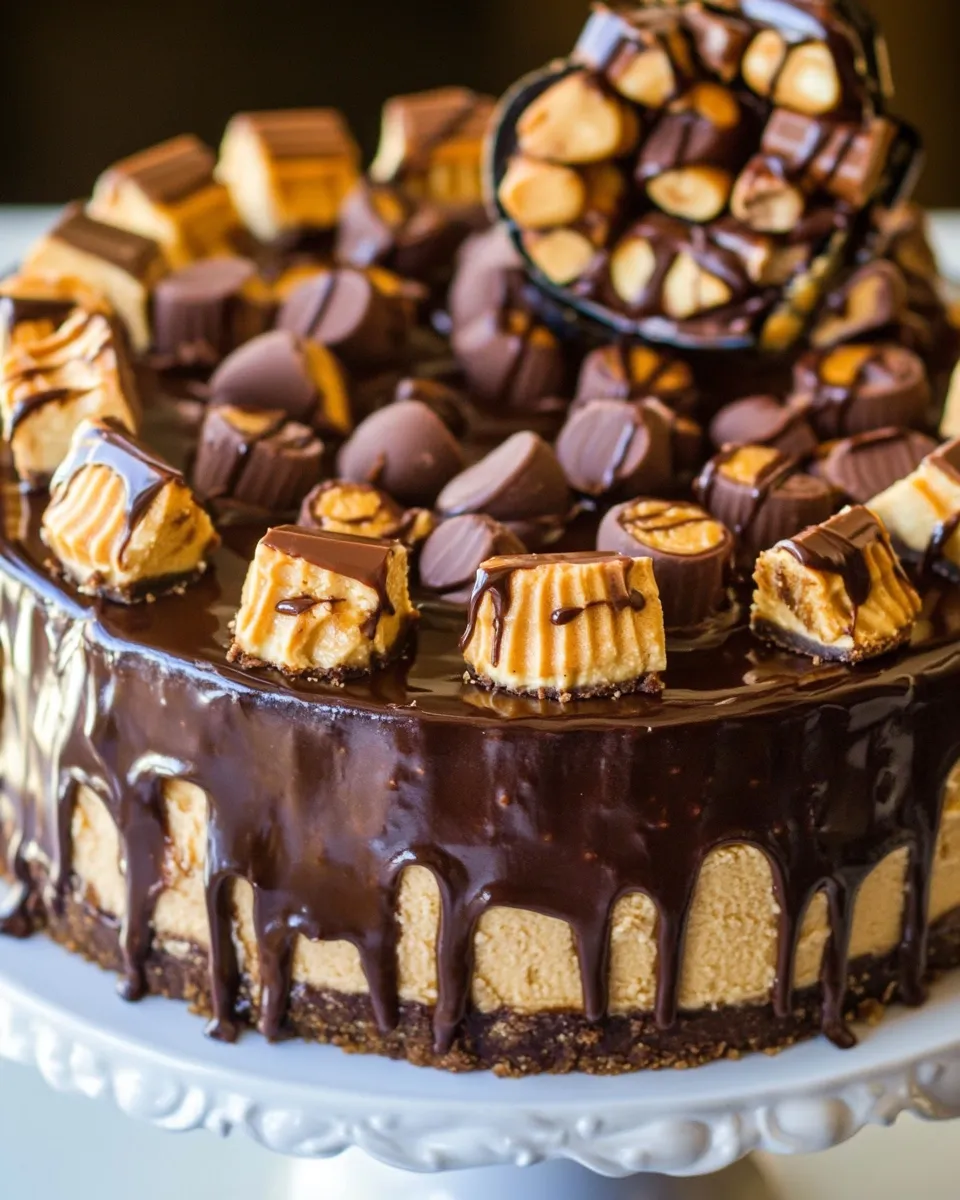 Delicious Chocolate Peanut Butter Cup Cheesecake dish photo