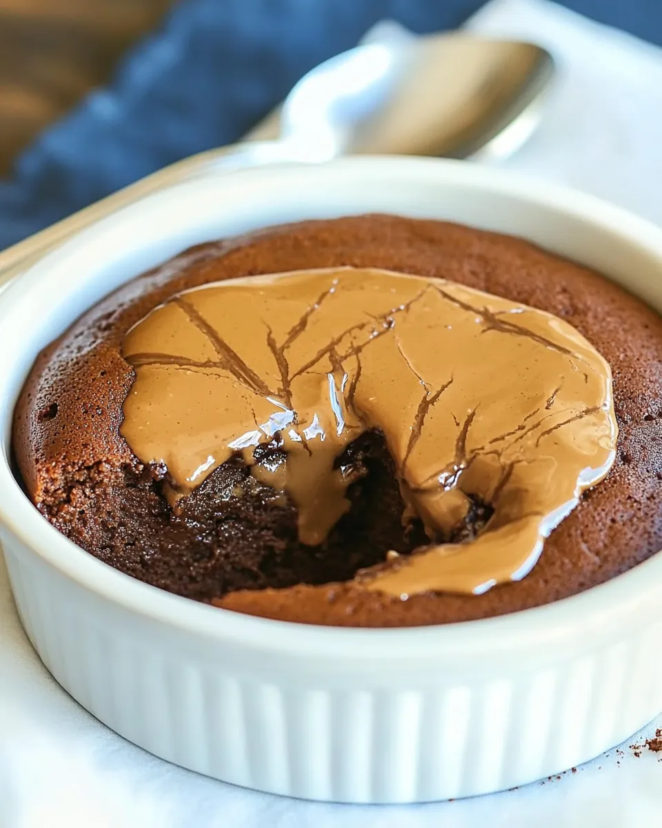 Homemade Chocolate Peanut Butter Souffle photo
