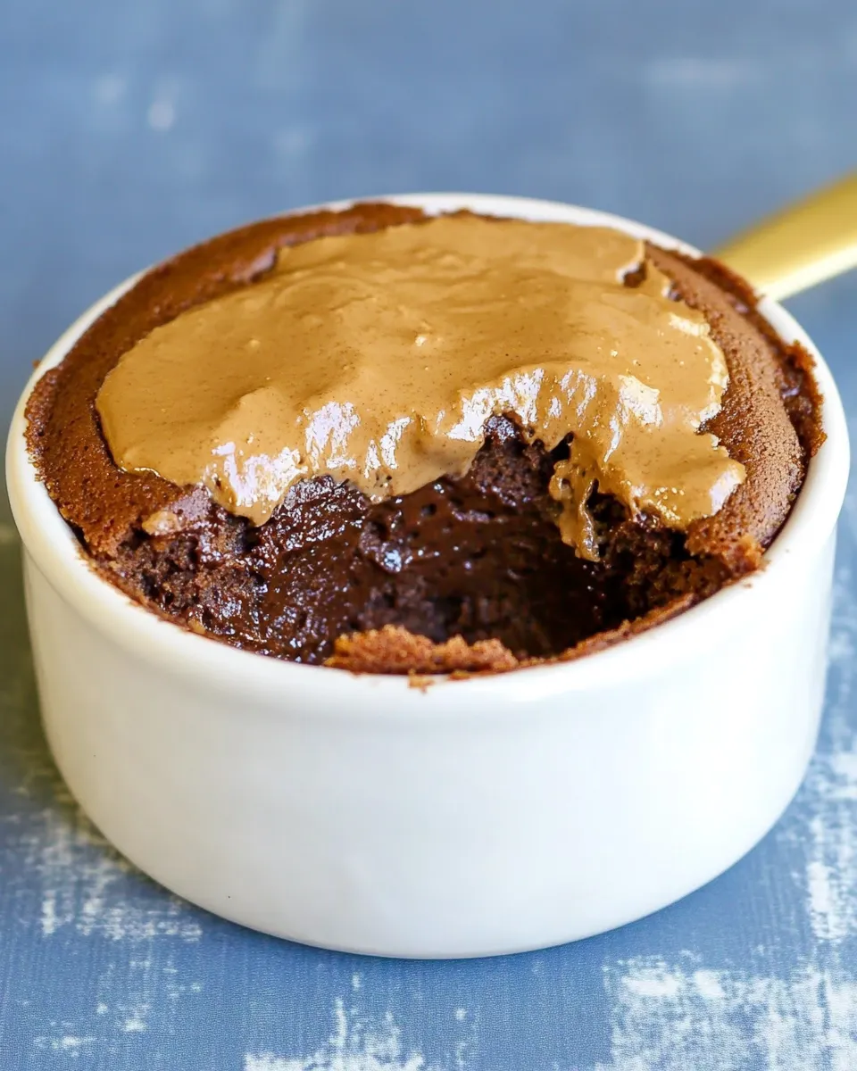 Delicious Chocolate Peanut Butter Souffle shot
