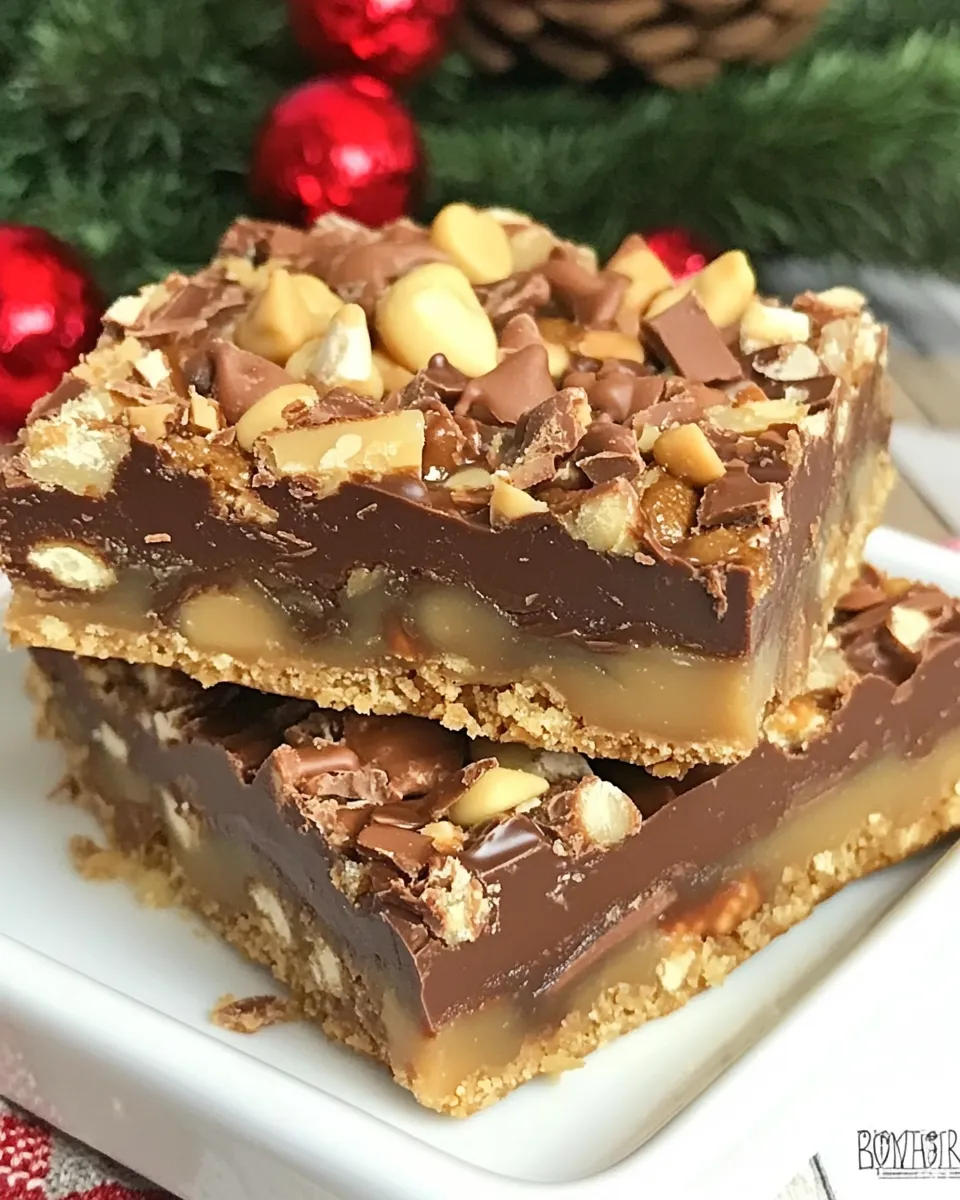 Easy Chocolate Peanut Butter Toffee Bars picture