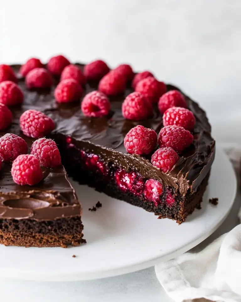 Homemade Chocolate Raspberry Cake photo