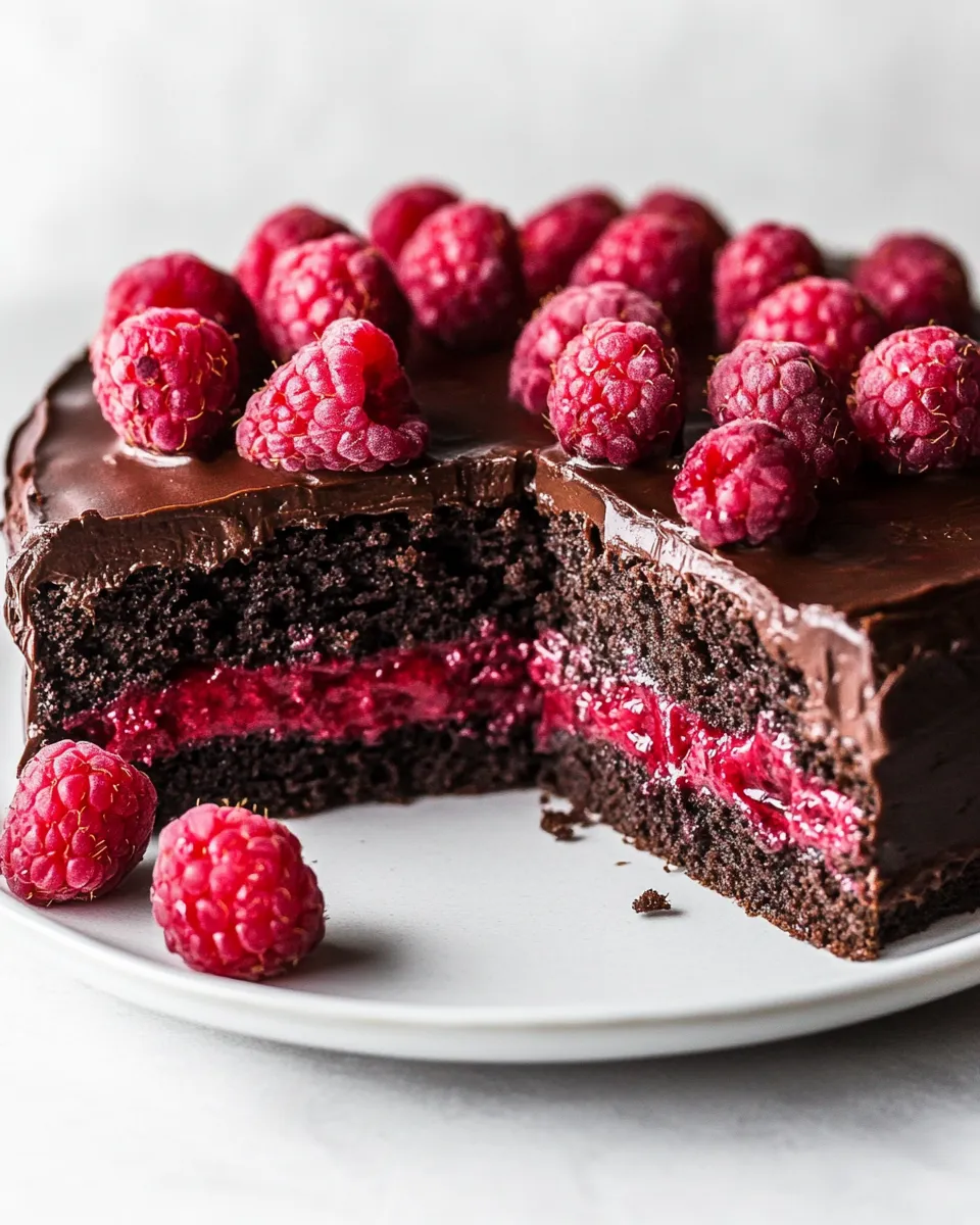 Classic Chocolate Raspberry Cake image