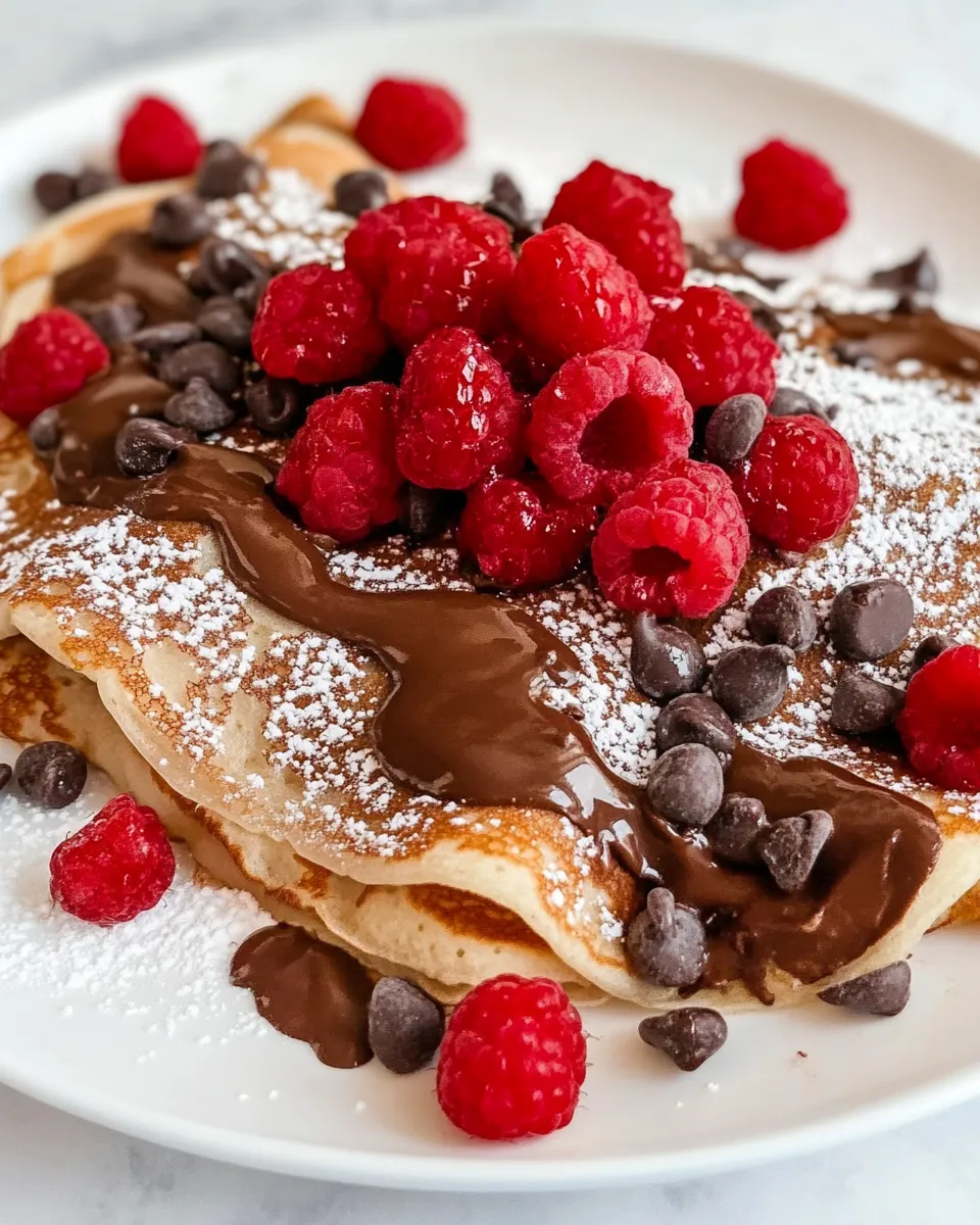 Classic Chocolate Raspberry Crepes image