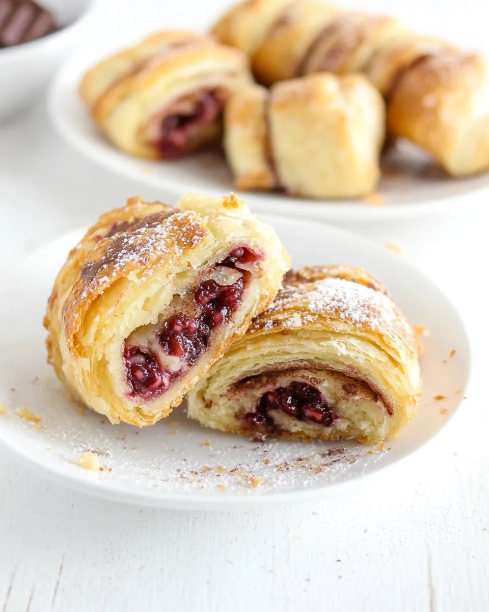 Delicious Chocolate Raspberry Rugelach shot