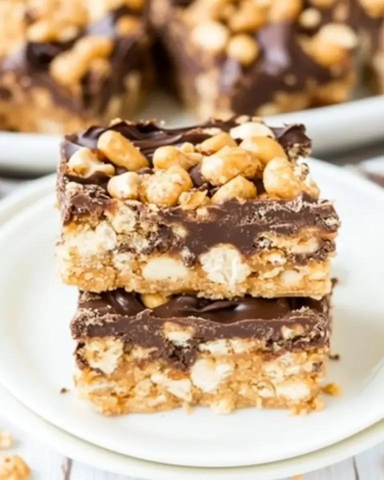 Homemade Chocolate and Peanut Graham Bars photo
