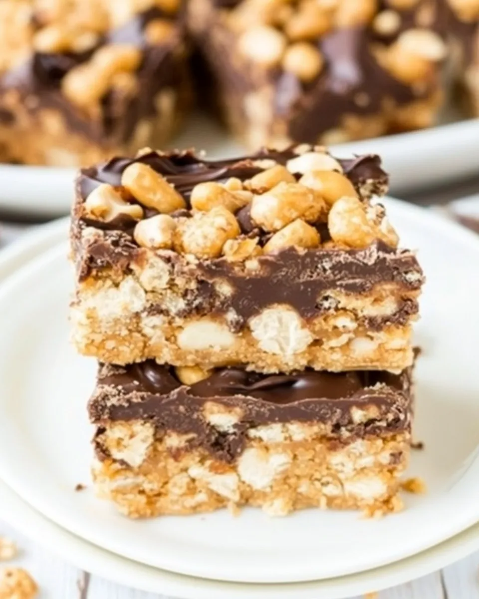 Homemade Chocolate and Peanut Graham Bars photo