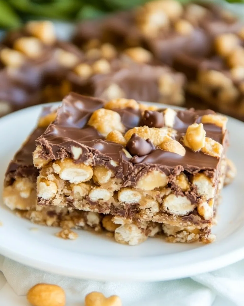 Easy Chocolate and Peanut Graham Bars picture