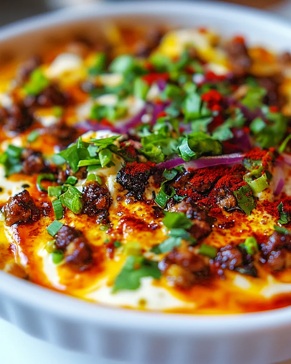 Delicious Chorizo Queso Fundido shot