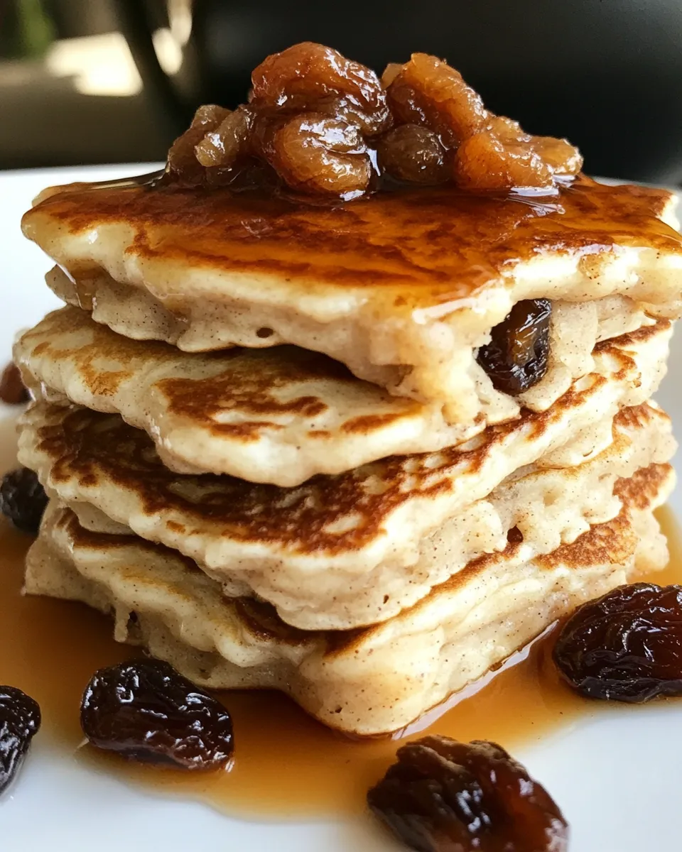 Delicious Cinnamon Raisin Pancakes shot