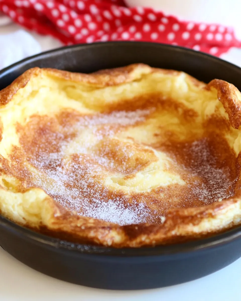 Delicious Cinnamon Sugar Dutch Baby shot