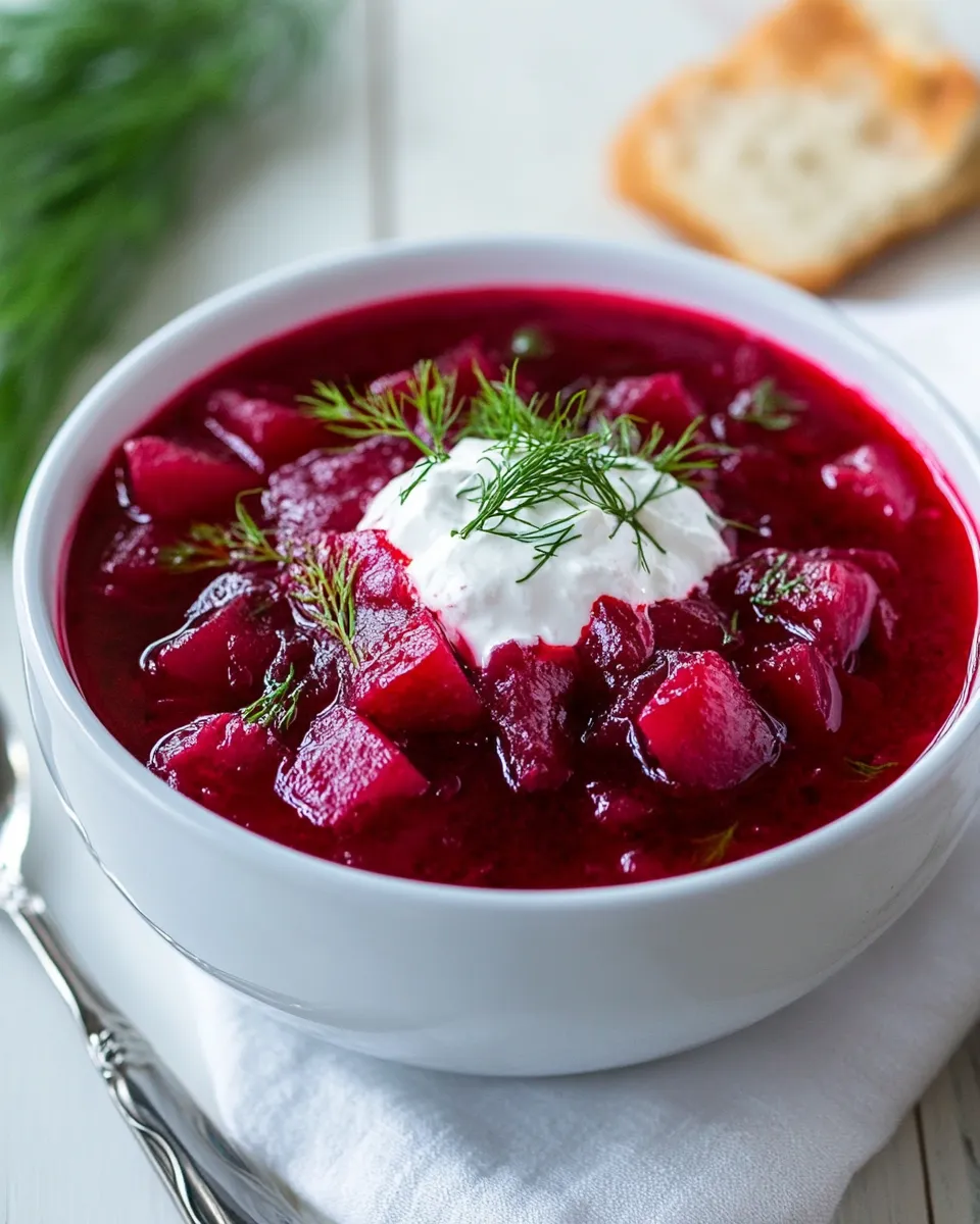 Fresh Classic Borscht Recipe shot