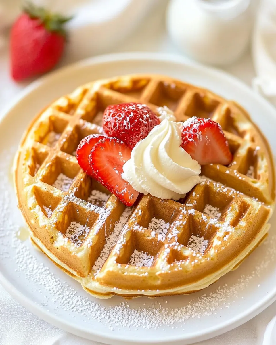 Quick Classic Waffle Recipe shot
