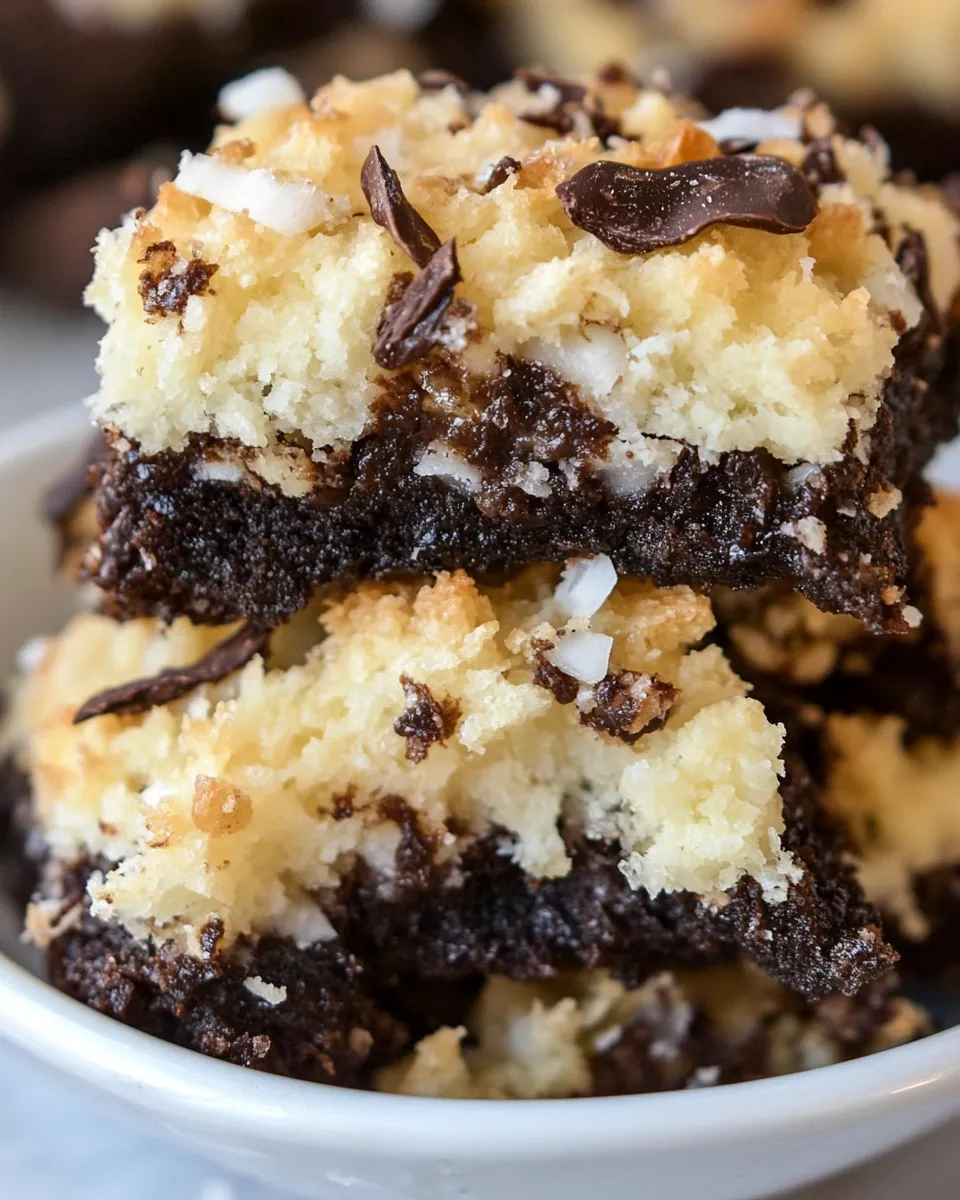 Best Coconut Brookies shot