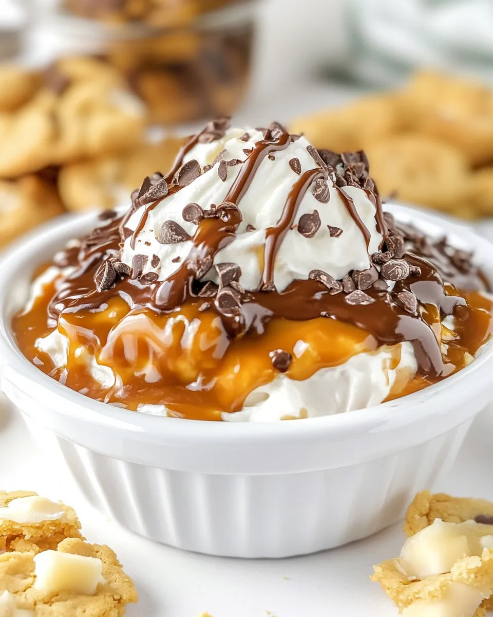 Easy Coconut Chocolate Caramel Cookie Dip image