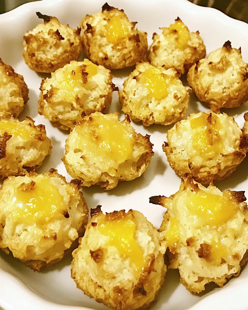 Delicious Coconut Lemon Macaroons shot