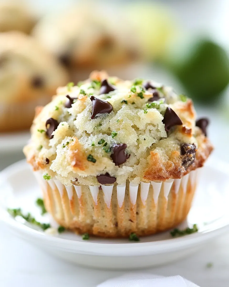 Easy Coconut Lime Chocolate Chip Muffins recipe photo