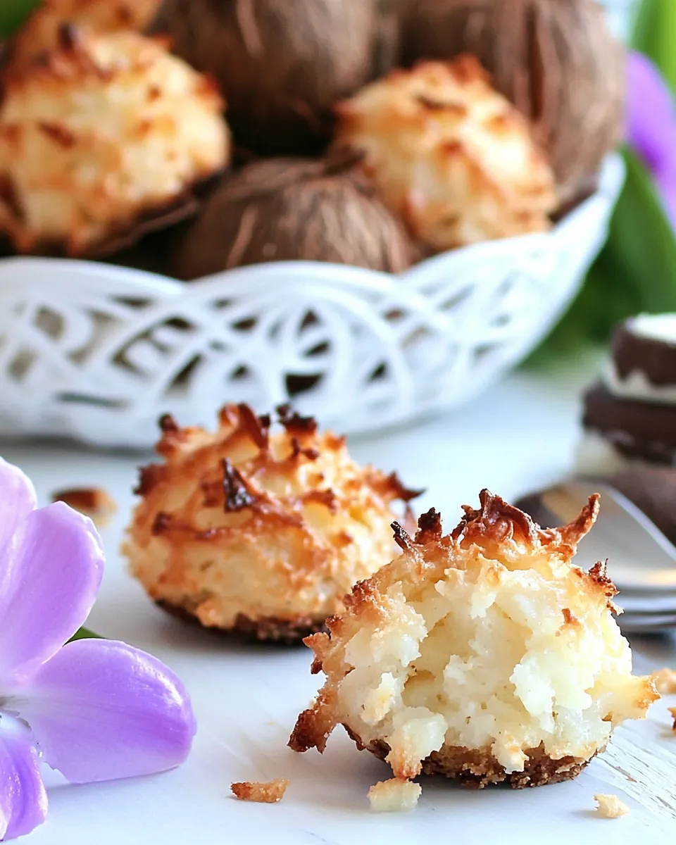 Delicious Coconut Macaroon Blossoms shot