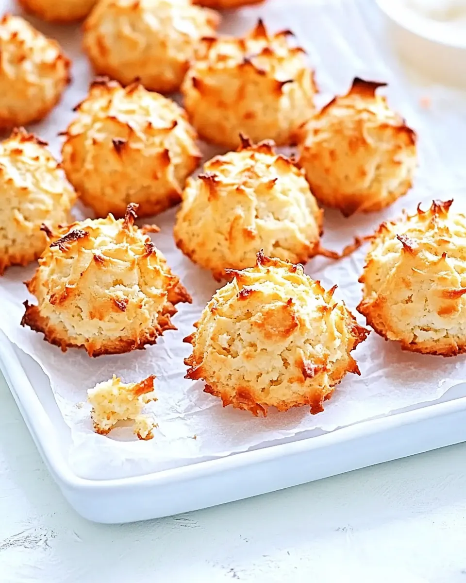 Delicious Coconut Macaroons with Condensed Milk shot